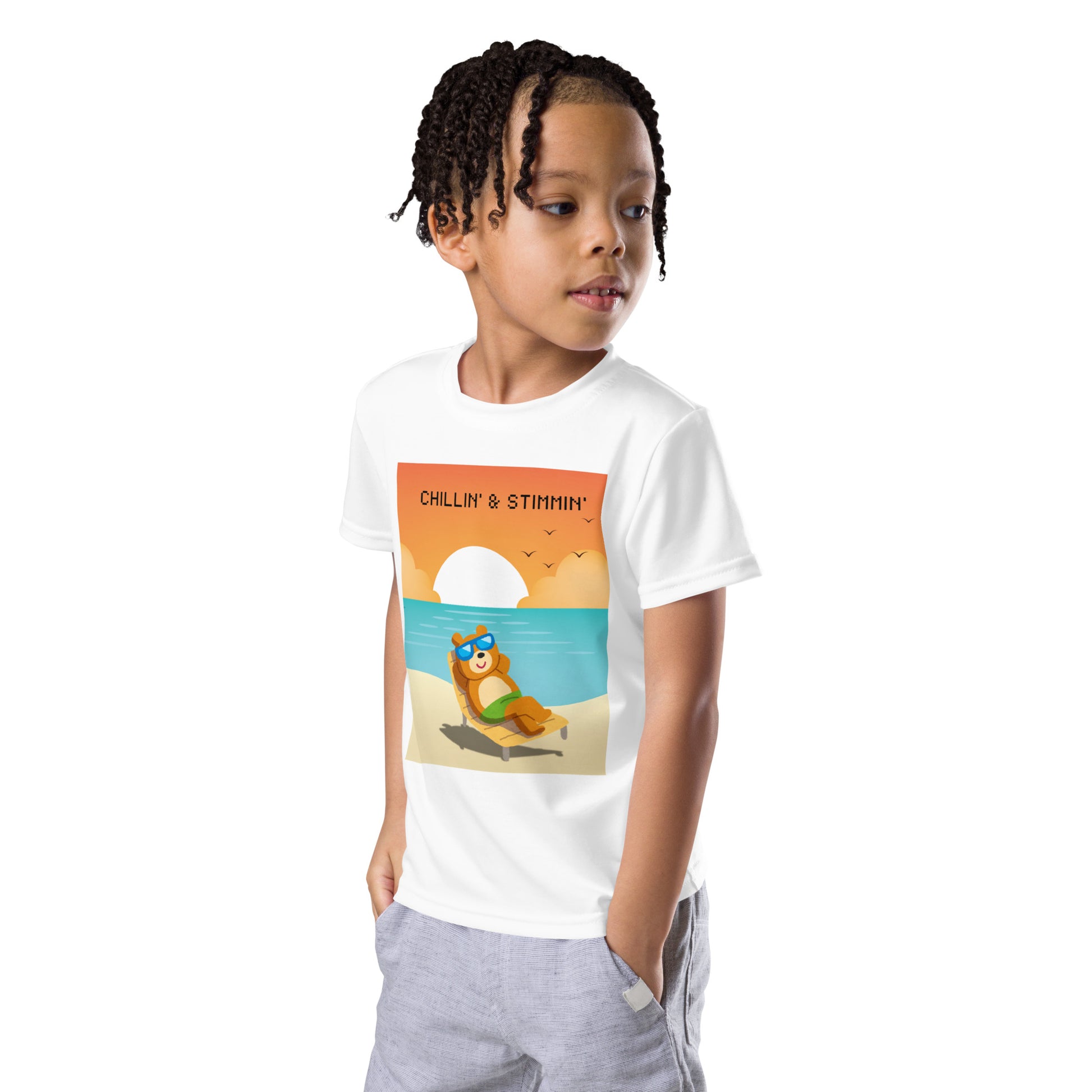 Chillin’ and Stimmin' -Kids crew neck t-shirt