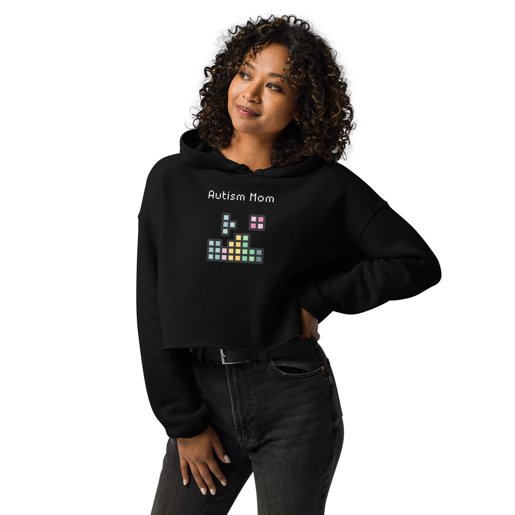 Autism Mom Crop Hoodie