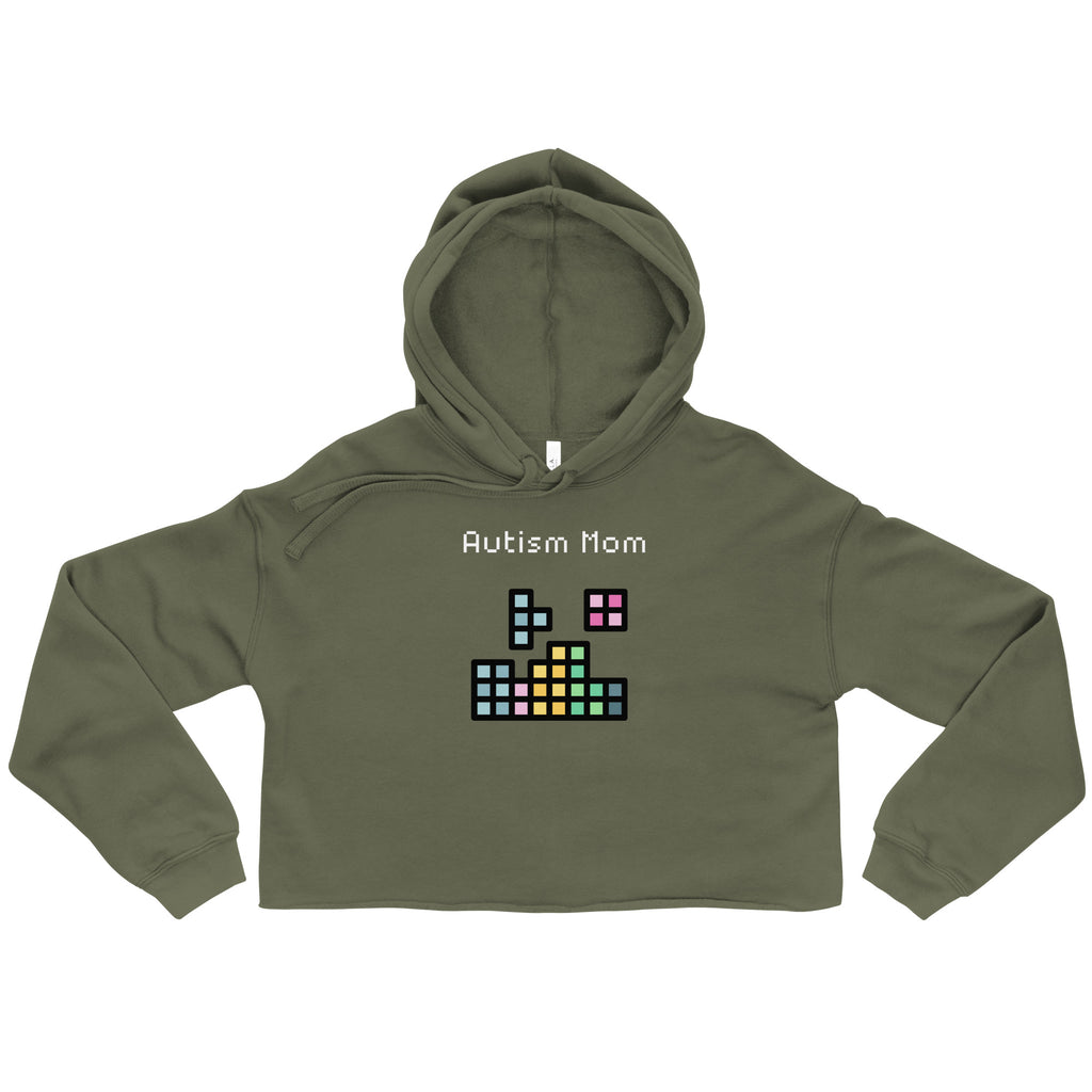Autism Mom Crop Hoodie