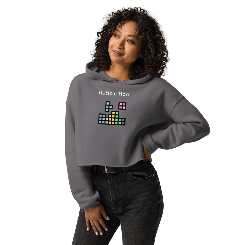 Autism Mom Crop Hoodie